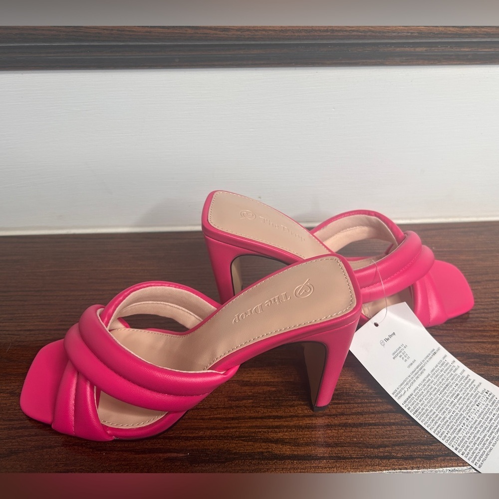Pink Block Heel Crisscross Heels - Picture 7 of 10